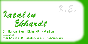katalin ekhardt business card